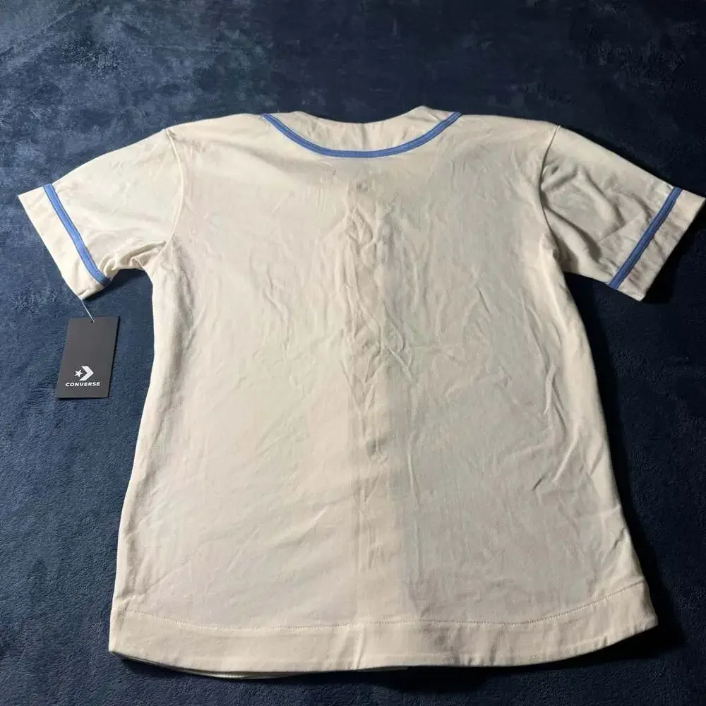Converse Boys Retro Remix Baseball Jersey Egret Blue Size L
